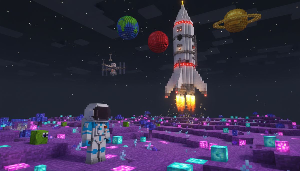 Addons สำรวจอวกาศที่ดีที่สุดสำหรับ Minecraft Bedrock - Minecraft Bedrock guide
