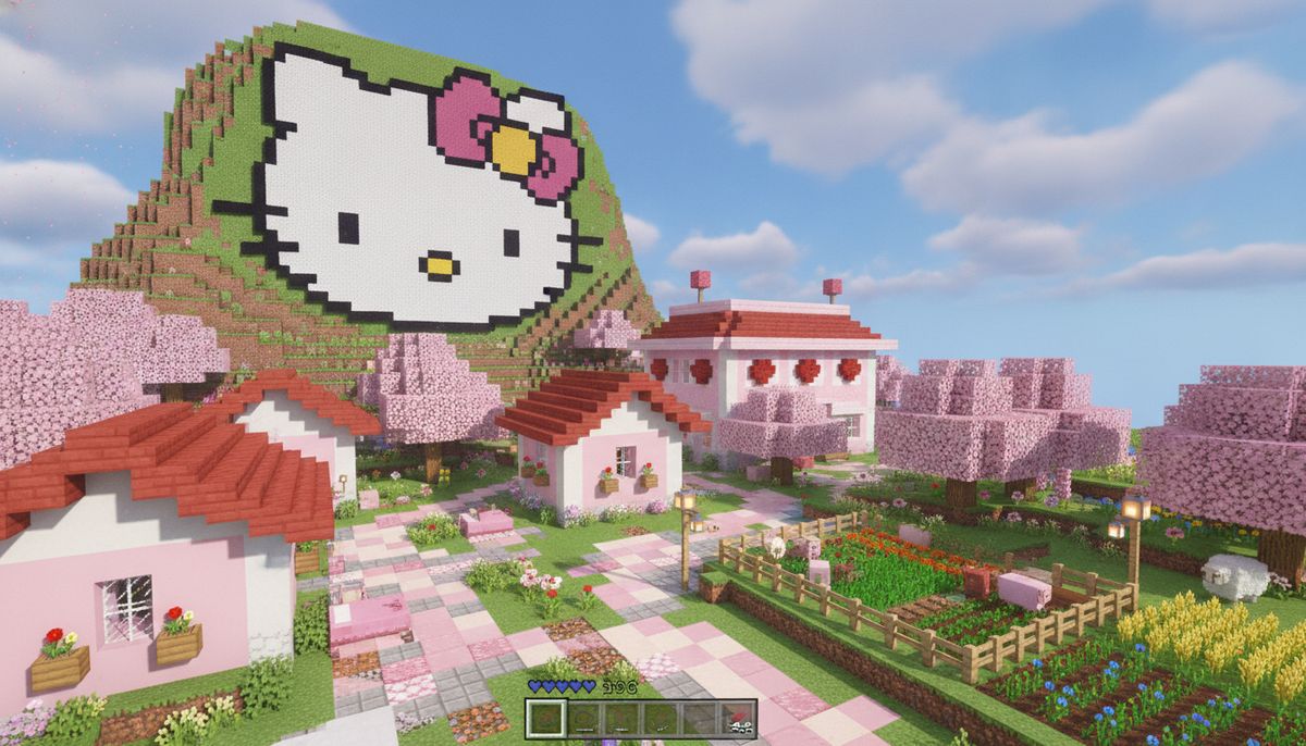Hello Kitty Map for Minecraft Bedrock - Free Download - Minecraft Bedrock guide